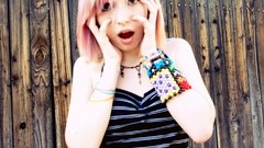 Woman emo faces teen