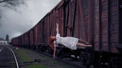 Woman emo models redheads Photo manipulation gravity portraits 