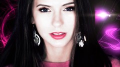 Woman emo Nina Dobrev models black hair portraits top model emo 