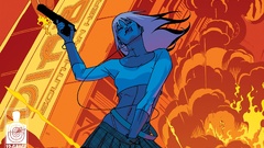 Woman explosions artwork hands