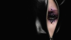 Woman eye shadow zippers