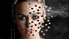 Woman eyes baby faces