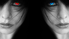 Woman eyes black dark