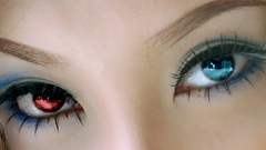 Woman eyes blue eyes