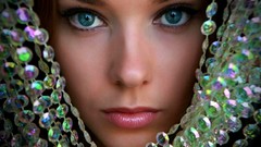 Woman eyes blue eyes