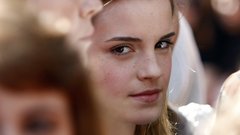 Woman eyes emma watson