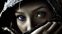 Woman eyes heterochromia