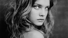 Woman eyes models grayscale