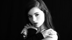 Woman eyes monochrome portraits