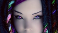 Woman eyes multicolor gothic