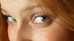Woman eyes redheads freckles