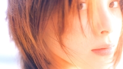 Woman eyes redheads lips