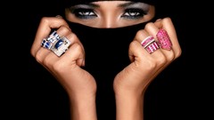 Woman eyes rings