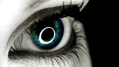 Woman eyes selective coloring