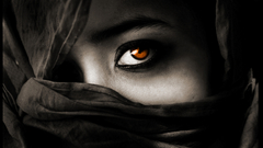 Woman eyes selective coloring