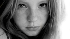 Woman eyes young freckles