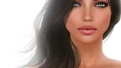 Woman faces 3d brunettes portraits