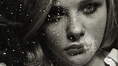 Woman faces Actress blondes chloe moretz window panes