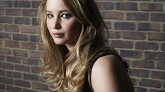 Woman faces Actress blondes long hair models black dress 