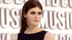 Woman faces Actress blue eyes brunettes alexandra daddario