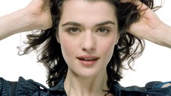 Woman faces Actress brunettes rachel weisz hands on head