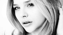 Woman faces Actress chloe moretz grayscale