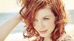 Woman faces Actress christina hendricks redheads