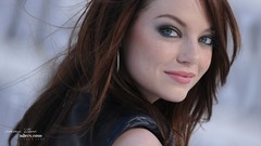 Woman faces Actress emma stone redheads looking back
