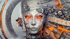 Woman faces artwork fantasy art