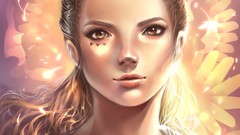 Woman faces artwork fantasy art