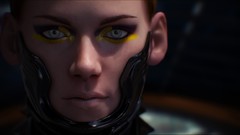 Woman faces artwork futuristic