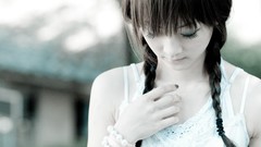 Woman faces asians bangs models