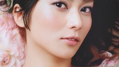 Woman faces asians brunettes lying down