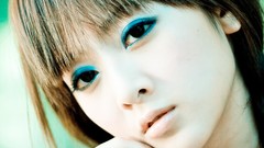 Woman faces asians brunettes Mikako Zhang Kaijie