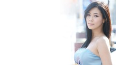 Woman faces asians brunettes models Korean Kim Ha Yul