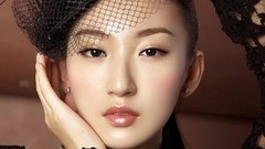 Woman faces asians models