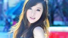 Woman faces asians models