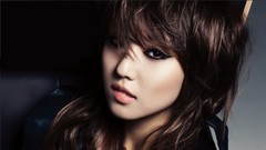 Woman faces asians models biting lips