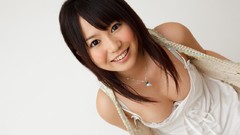 Woman faces asians smiling