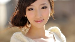 Woman faces asians smiling brunettes