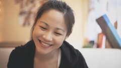 Woman faces asians smiling brunettes teen