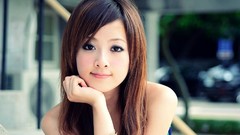 Woman faces blondes asians brunettes models Mikako Zhang Kaijie