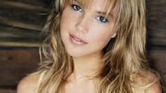Woman faces blondes bangs Arielle Kebbel