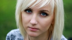 Woman faces blondes blue eyes sasha