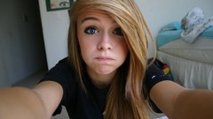 Woman faces blondes blue eyes self shot