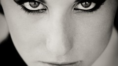 Woman faces blondes brunettes