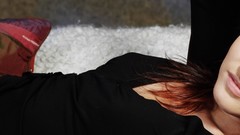 Woman faces blondes brunettes black dress redheads Eyefinity