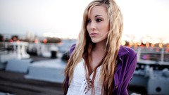 Woman faces blondes corset Taylor McCutchan