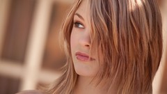 Woman faces blondes long hair portraits pornstars Digital 