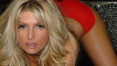 Woman faces blondes models